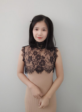高领韩版蕾丝假领子假领无袖女装