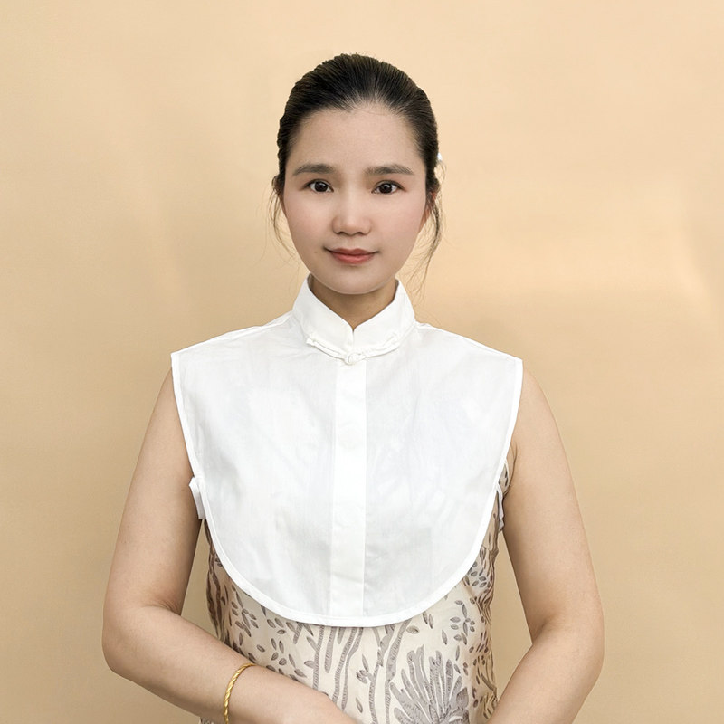 Y936时尚蒙古袍小立领假领子全棉上衣旗袍高领围脖百搭衬衫领假领