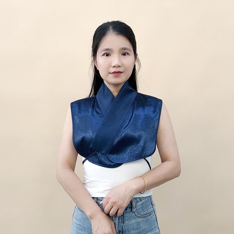 提花汉服新中式内搭义领交领假领