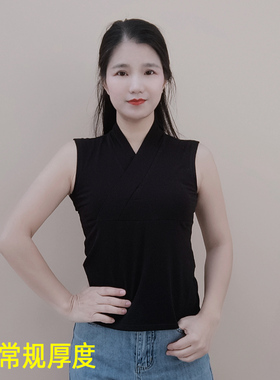 Y910新款假领子汉服复古内衬无袖女义领衣领纯棉交叉Y领内搭交领