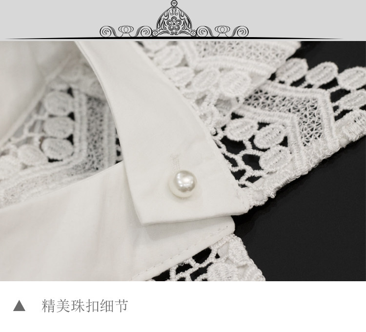 2023 NEW GEOMETRIC WAVE LACE SWEATER SWEATER FALSE COLLAR WOMENS HIGH NECK STAND COLLAR FALSE COLLAR PULLOVER NECK