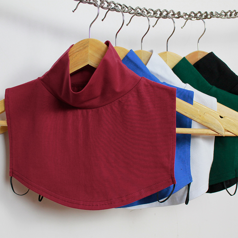 春秋冬季纯棉韩国新款半高领假领子女打底蕾丝假领围脖套头假衣领