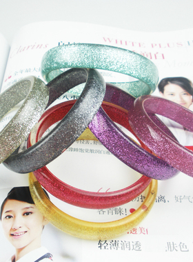 韩版饰品百搭时尚风炫彩细边手镯