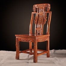 全实木雕花象头椅明清靠背椅中式仿古餐台椅酒店椅古典椅工厂直销
