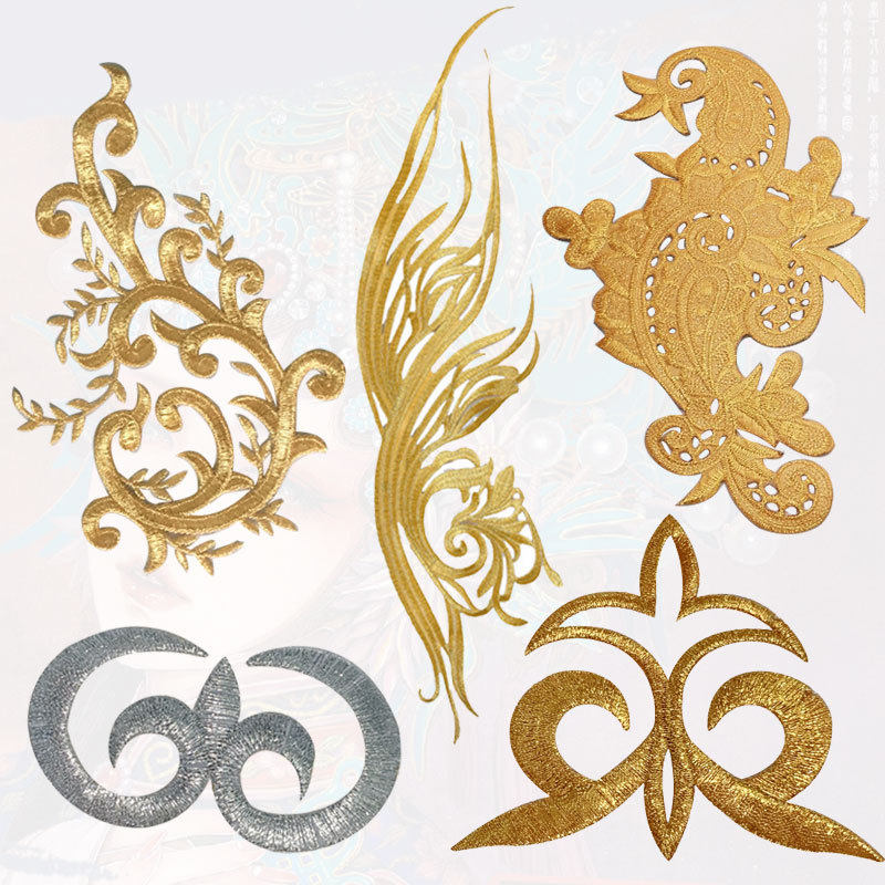 祥云刺绣布贴金银线大绣花贴熨烫贴辅料动漫舞装补丁贴片刺绣贴厂,居家布艺,布贴,淘宝优惠券,粉丝福利购,淘宝优惠卷