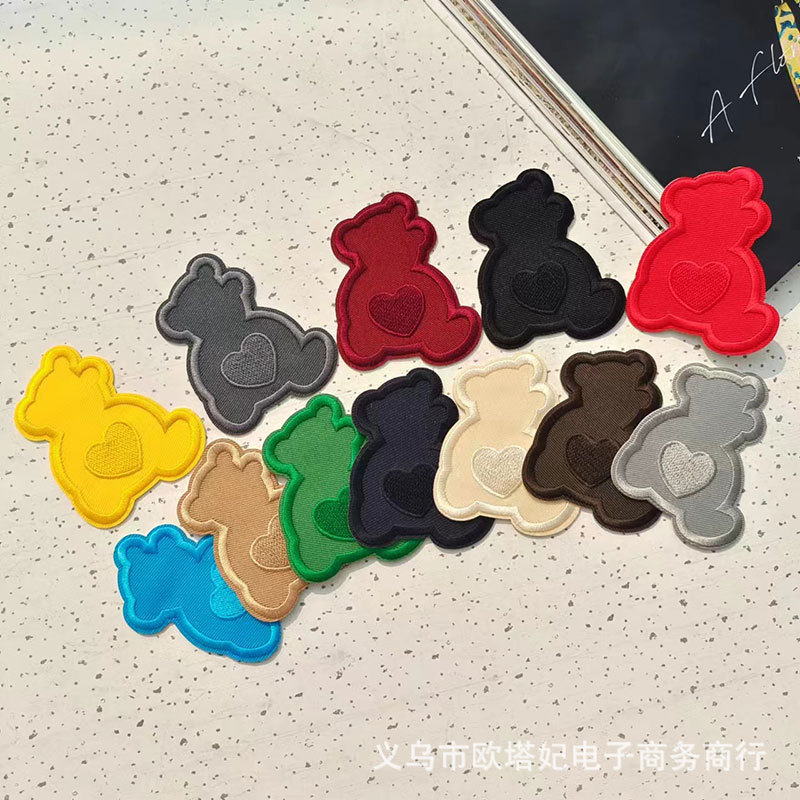 卡通小熊绣补洞贴刺绣布贴补丁贴