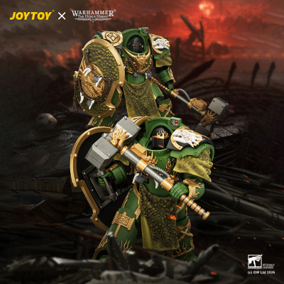 JOYTOY 暗源 1/18 战锤 荷鲁斯之子 火蜥蜴 火龙终结者 可动手办