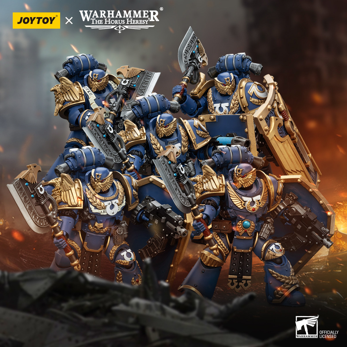 JOYTOY暗源战锤1:18荷鲁斯之乱极限战士宗主不屈军团可动兵人手办图片