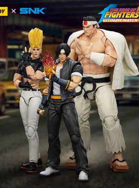 JOYTOY 暗源 1/18 拳皇KOF 98UM 主角队草稚京大门红丸 可动兵人