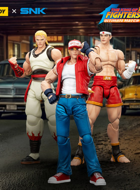 JOYTOY暗源 1/18 拳皇KOF 98UM 饿狼传说队 特瑞东丈安迪可动兵人