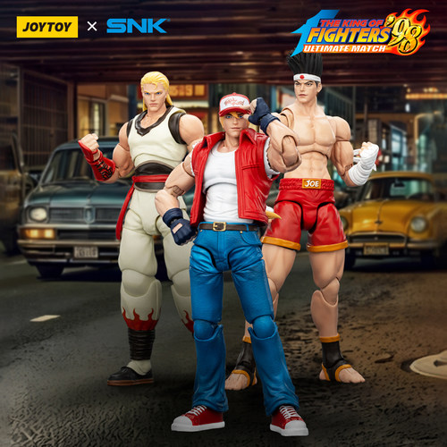 JOYTOY暗源 1/18 拳皇KOF 98UM 饿狼传说队 特瑞东丈安迪可动兵人