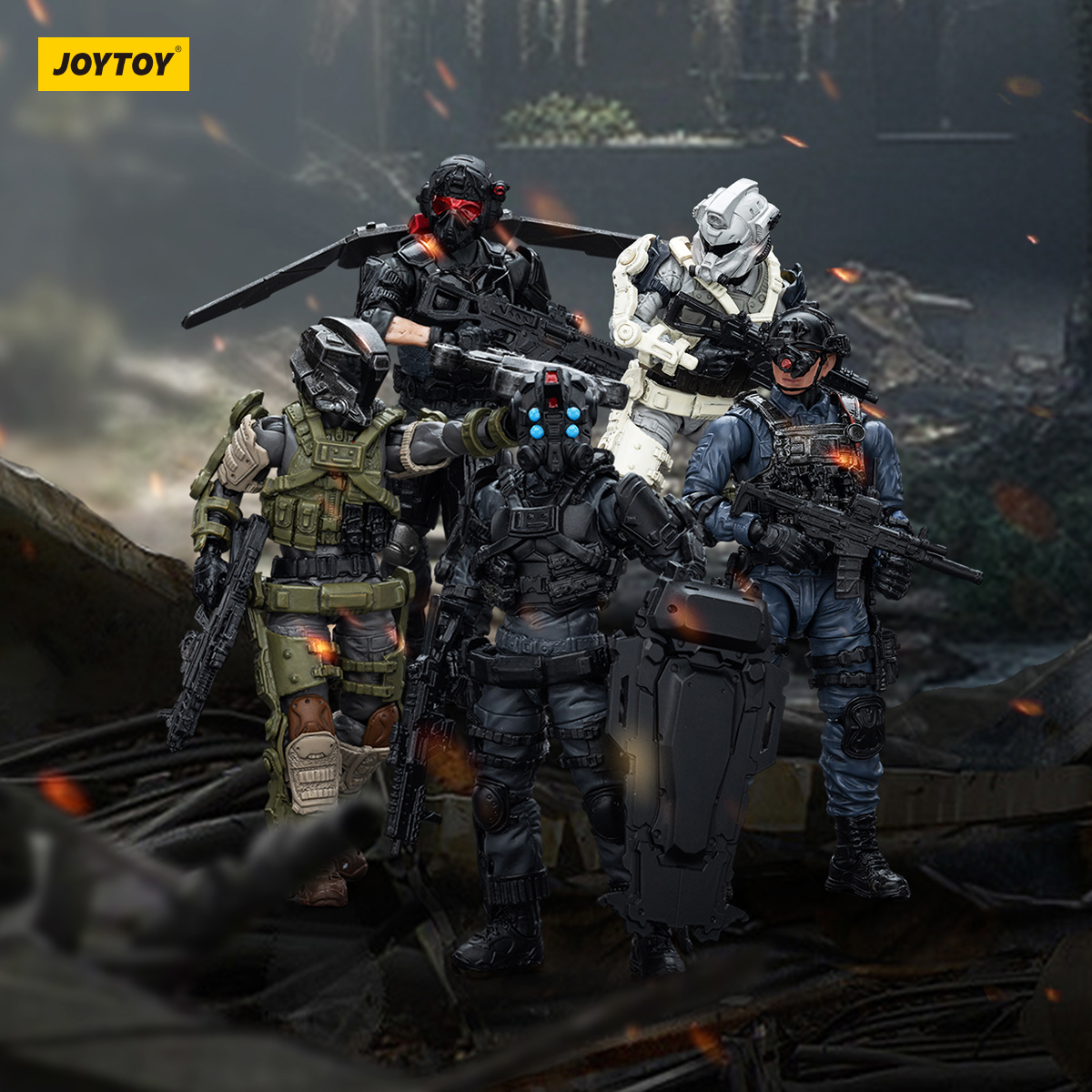 JOYTOY 暗源美军 1:18 军兵系列2024新年度兵人32-36可动兵人模型