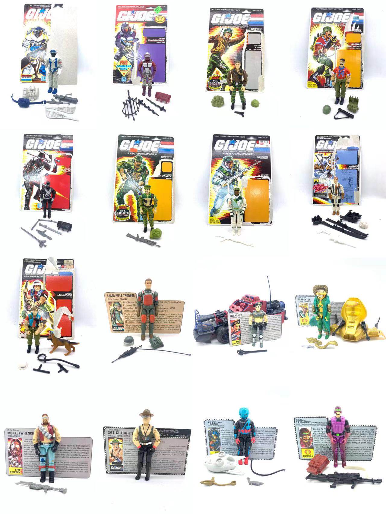 特种部队 gijoe 老版 3.75 1:18 全配 蛇兵水手腹地蛇王 出坑1