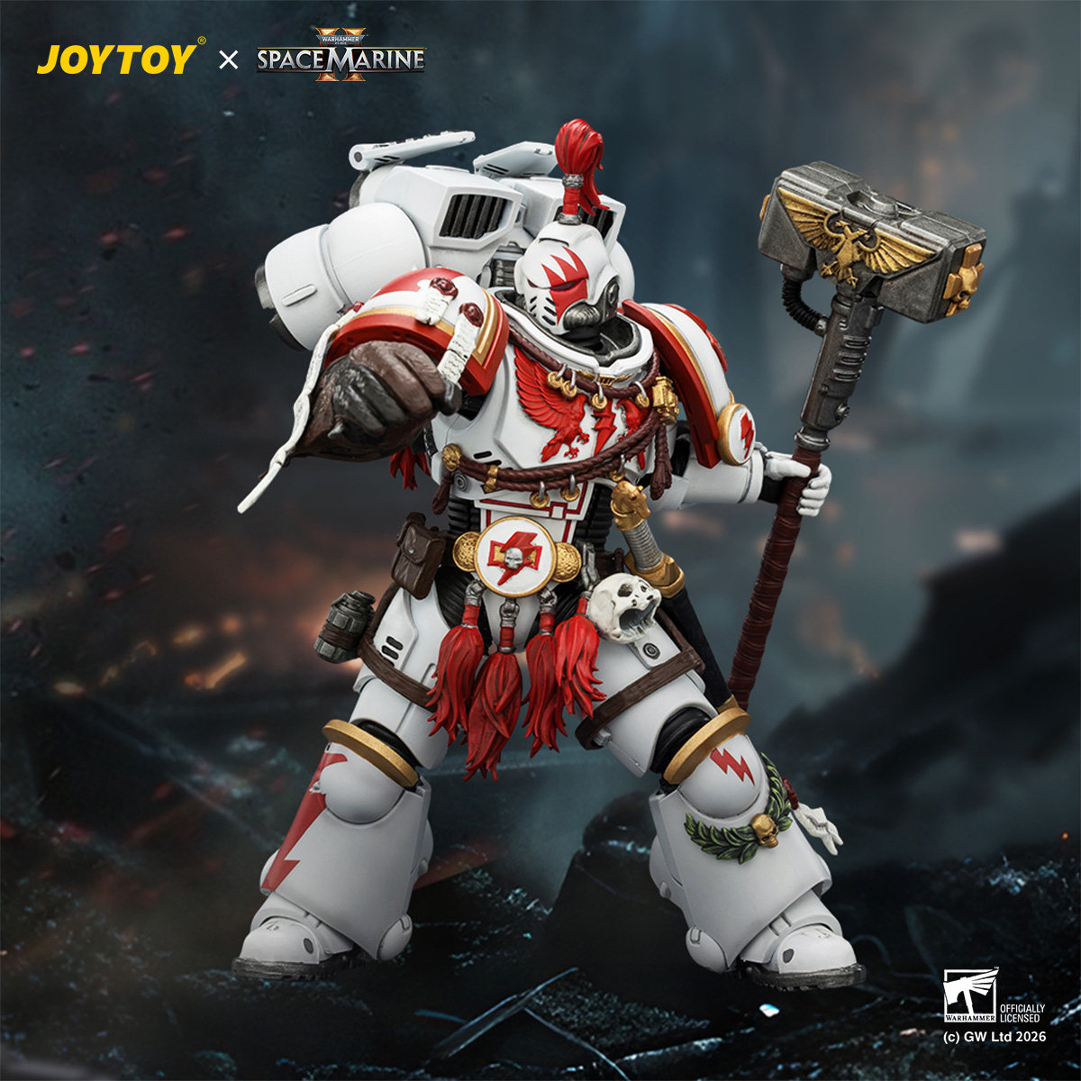 JOYTOY 暗源 1/18战锤40K 游戏版白疤军团突击仲裁者勇士模型手办图片