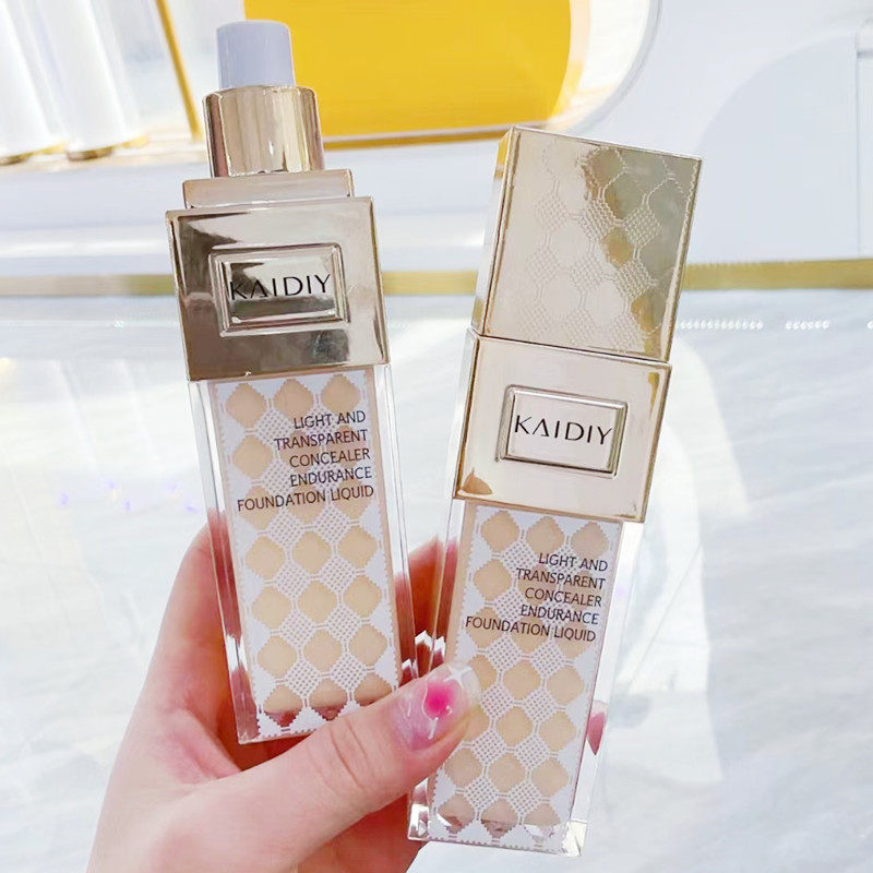 凯迪雅轻透遮瑕持久粉底液水润保湿提亮肤色不脱妆水光感透亮BB霜