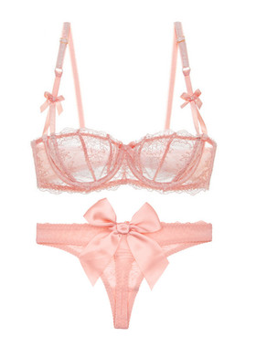 Varsbaby 半杯内衣少女文胸套装 小胸聚拢薄款夏季上托胸罩