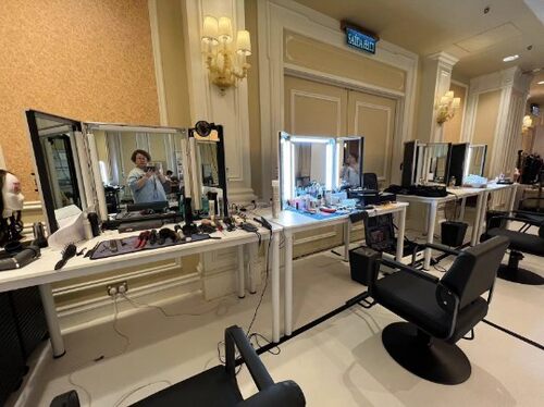 专业定制剧组化妆镜箱3面镜子双面镜子单面镜子梳妆镜箱带LED灯管