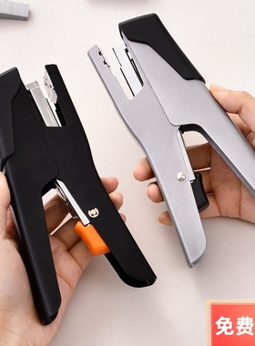 得力0358订书机手握式12#订书器订书机家用钉书机多功能订书机