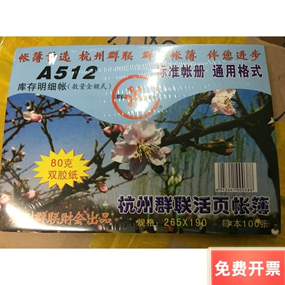 青联/群联 512 16K库存明细帐（数量金额式）