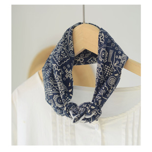 复古几何纯棉方巾女纯棉夏季百搭装饰出游防晒头巾空调房护颈丝巾