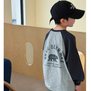 男童长袖T恤儿童春装上衣男孩打底衫春季2026新款春秋薄款童装潮