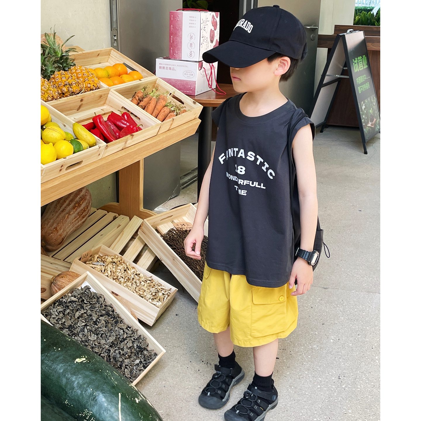 男童背心儿童无袖t恤夏薄款2025夏季新款童装男孩夏装上衣坎肩潮