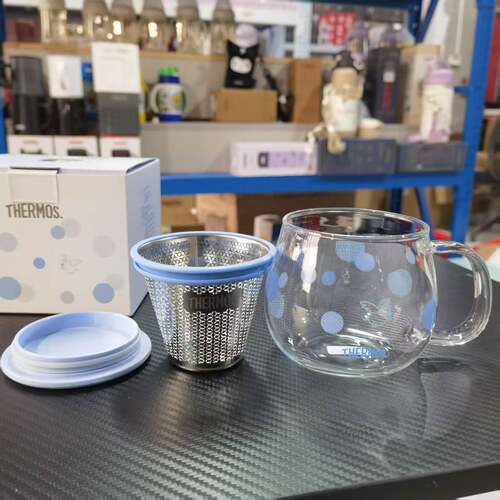 清货 膳魔师花茶杯带不锈钢茶漏花茶水杯 耐高温玻璃杯 卖完不补