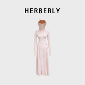 HERBERRY大帽檐超长款防晒衣女2026夏季新款防紫外线透气冰丝外套