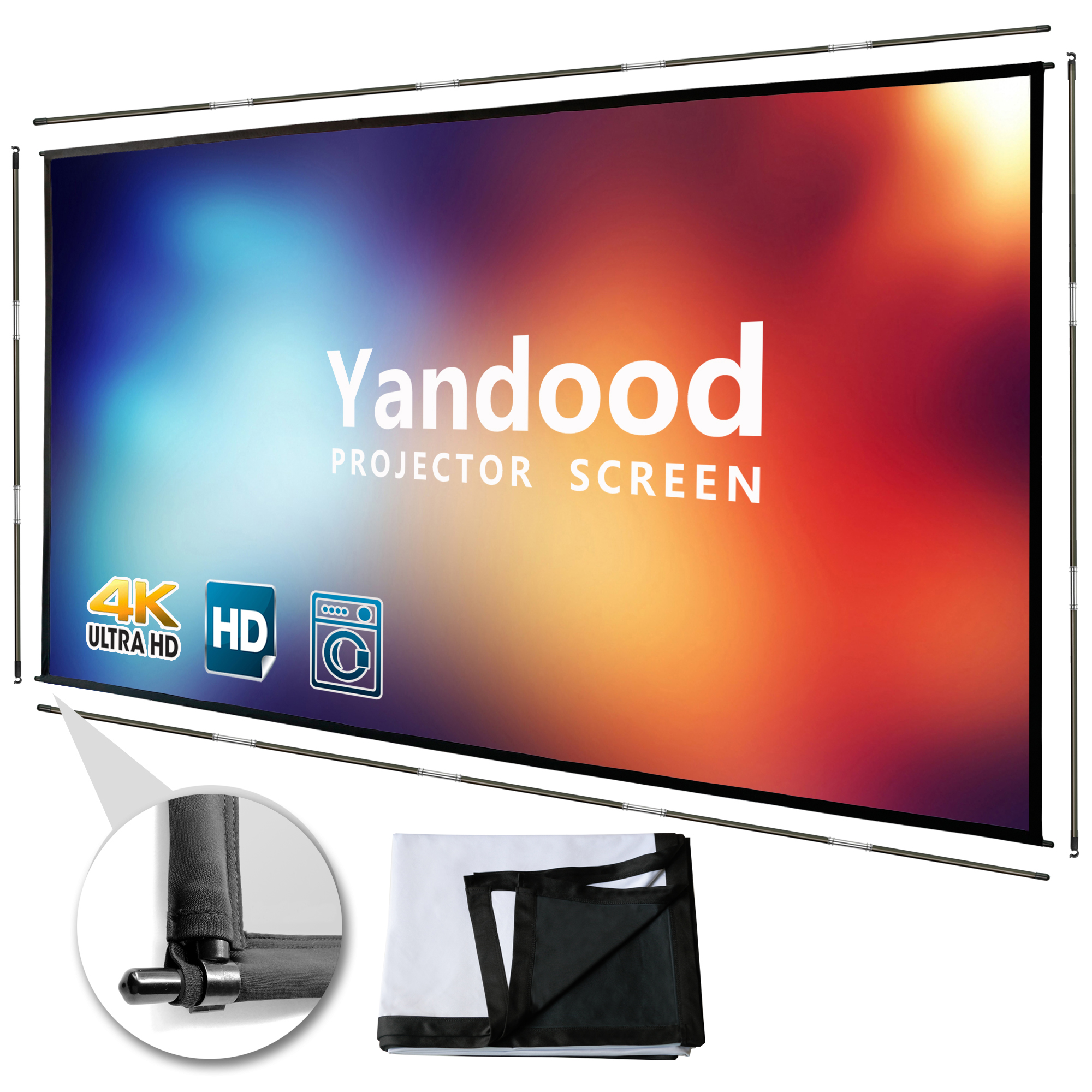 Yandood fold Projector screen suspension Portable Curtain film Projector Curtain Projection screenin the Office Equipment/Consumables/Related Services , Projector Accessories , Curtain  category - from Buy2taobao.com to provide professional Taobao agent buy service