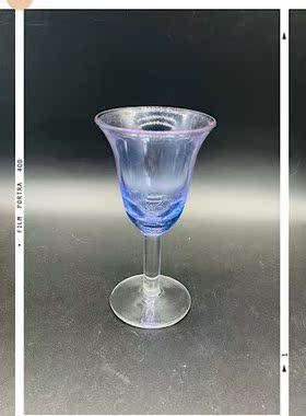 晓鑫玻璃 淡紫色白酒小酒杯 烈酒杯造型独特欧式纯色一口杯闻香杯