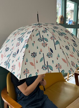 日本B家小清新碎花浪漫女神印花优雅高端长柄纯雨伞