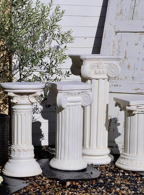 欧式罗马柱摆件落地布景底座