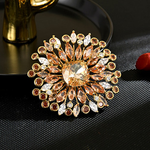 Brooch Lapel Retro Floral Pin Luxury Firework