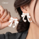 Luxury Bow Studs Sweet Minimalist Enamel Earrings