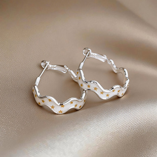 Sequin Cuffs Ear Earrings Korean Minimalist Lace Star