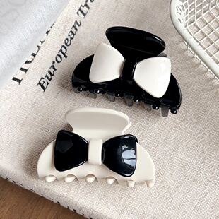Hepburn Color Bow Acetate Claw Clip Hair Accessory