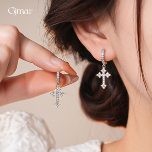 Cuffs Zircon Daily Cross Minimalist Ear Unisex Earring Drop
