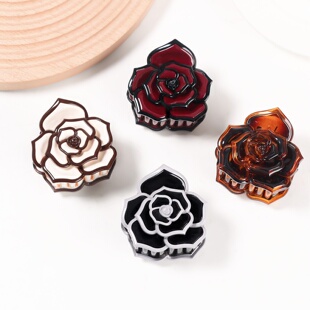 Rose Flower Claw Clip, Princess Half Up Hair Accessory