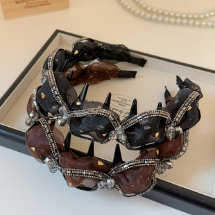 Non Headband Crystal Band Korean Hair Slip Mesh