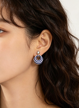 Zebra Hoop Earrings, Bold Minimalist Face Slimming Studs