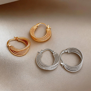 Cuffs Ear Circle Earrings Layer Minimalist Multi Metal