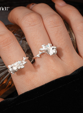 Rotating Horse Ring, Cute Enamel Zodiac Finger Jewelry