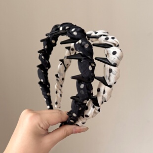 Korean Polka Dot Wavy Headband Chic Hair Accessory