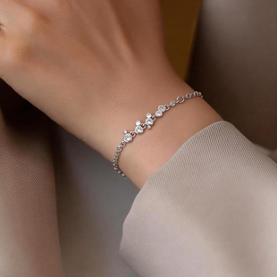 Minimalist Zircon Bangle Sparkling Korean Circle Bracelet