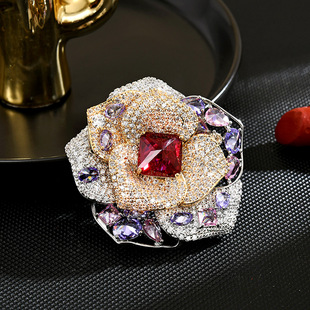 Anti Everyday Gap Floral Pin Camellia Lapel Brooch