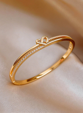 欧美跨境锆石爱心手镯