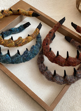 Vintage Mallard Knit Headband Elegant High-Top Hairband