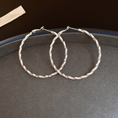Round Hoop Earrings Twisted Minimalist Elegant