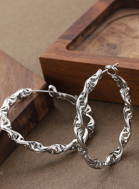 Geometric Hoops, Cross Border Slimming Luxury Earrings