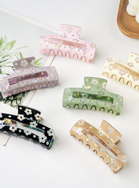 Cute Floral PVC 8cm Hair Claw Clip Spring Accessory